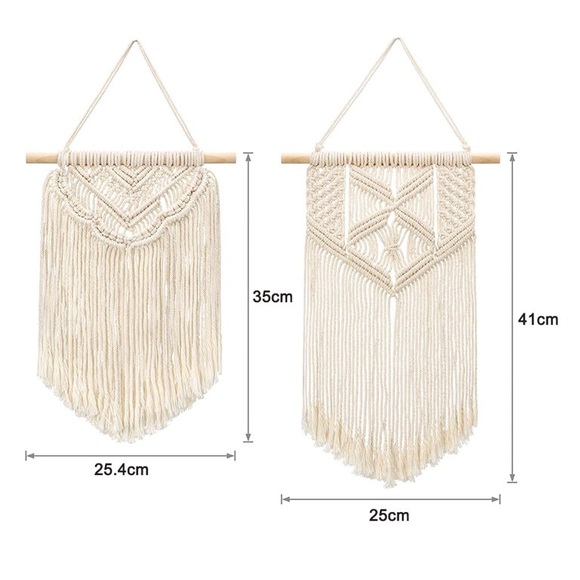 🆕🪴Beautifully Handcrafted Macrame Wall Art Boho Decor~Bohemian Jewelry Display - Picture 9 of 17